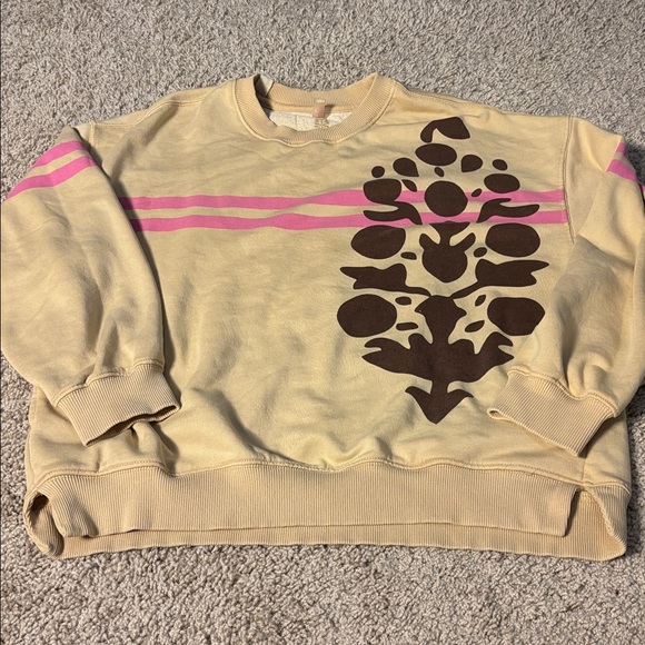 Free People FP Movement All Star Buti Logo Pullover sweatshirt in the Pink Sand - Picture 4 of 6
